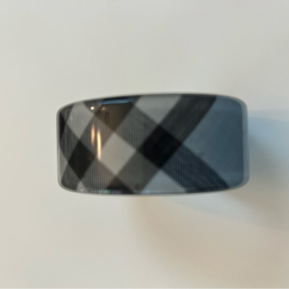Burberry Black and Gray Checkered Bracelet